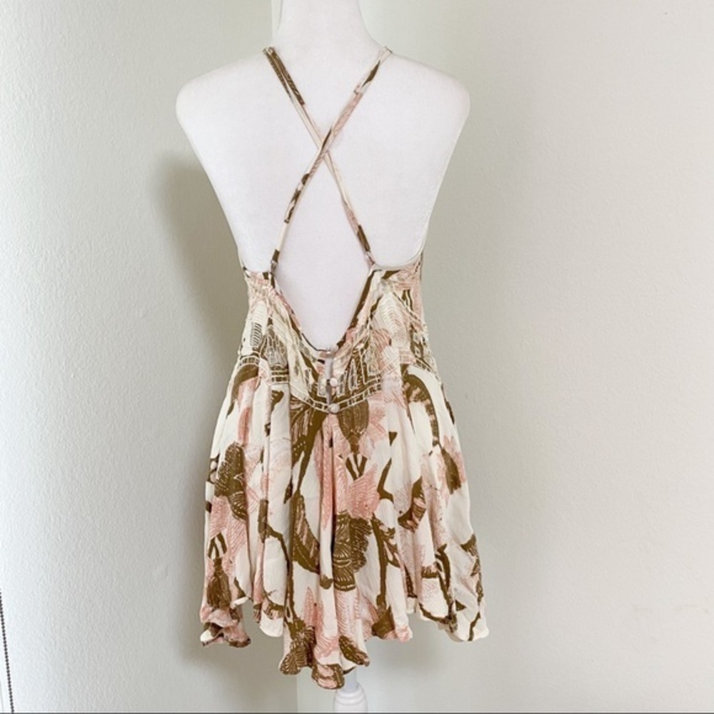 Free people printed slip crisscross straps dress - Picture 5 of 10